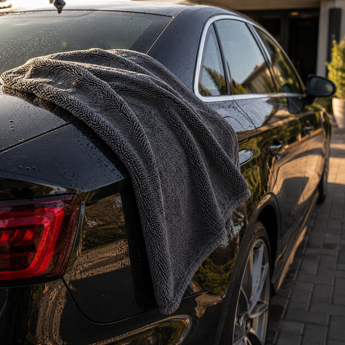 Double-Sided Microfiber Car Wiping Towel